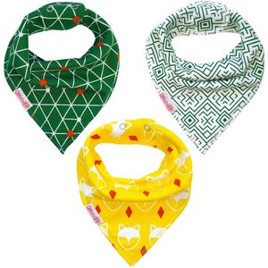 Kerst Slabbetjes baby jongen | Trend 2023 Bandana kwijlslab | 3 stuks Kerstmis slabbers 2BB02b