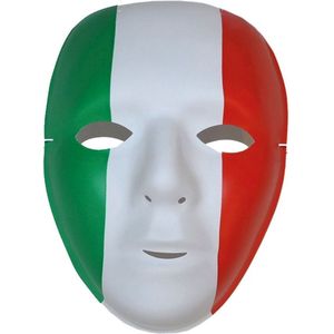 Supporters masker rood/groen/wit Italie - Italiaanse feestartikelen accessoires - landen thema