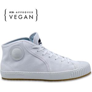 Komrads vegan sneakers - ICNS Partizan Monowhite - Schoen uit duurzaam en gerecycleerd materiaal - Wit - Maat 44