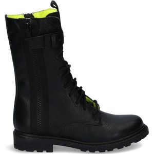 Braqeez 420751-689 Meisjes Biker Boots - Zwart - Leer - Ritssluiting