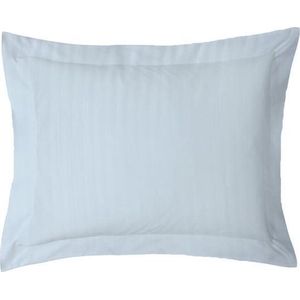 iSleep Satijnstreep Kussensloop - 60x70 cm - Licht Blauw