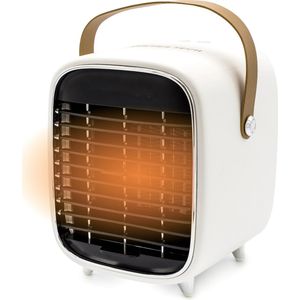 Vulpes Goods® Tech - Elektrische Kachel Plus - Elektrische Verwarming voor Binnen - Ventilatorkachel - 3 Standen - 1100W - LED Indicatie - Wit - Incl. schoonmaakdoek