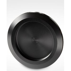 Tebaflex | Plakgreep rond set 2 stuks zwart | Ronde kunststof handgreep zwart voor glazen schuifdeur en glazen schuifwand