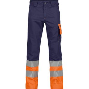 DASSY® Omaha Hogezichtbaarheidsbroek - maat 56 - MARINEBLAUW/FLUO-ORANJE