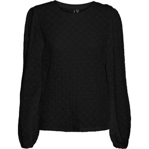 Vero Moda T-shirt Vmflower Ls Puff Sleeve Top Jrs 10305907 Black Dames Maat - XS