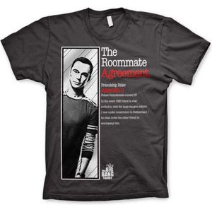 The Big Bang Theory Heren Tshirt -3XL- The Roommate Agreement Grijs