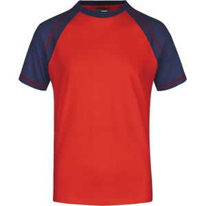 Heren t-shirt rood/navy M