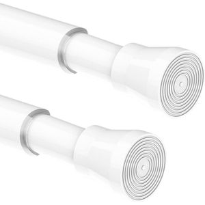 Set van 2 Douchestangen zonder Boren - Telescoopstang voor Badkamer, Raam en Kledingkast (90-160 cm)