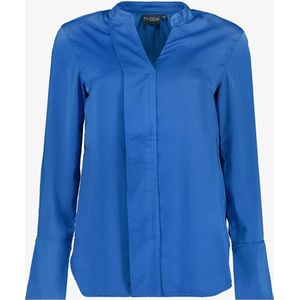 TwoDay satijnachtige dames blouse kobalt blauw - Maat XL