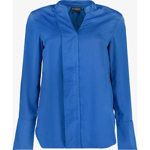 TwoDay satijnachtige dames blouse kobalt blauw - Maat XL