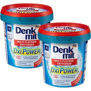 Denkmit Oxi Power Vlekkenverwijderaar - Multipack | 2x750 g - Set van 2 Potten | Tegen hardnekkige vlekken