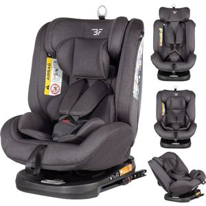 Bebies First Autostoel Kiddo I-Size 360° Draaibaar & Isofix Groep 0/1/2/3 (40-150 cm) - Grijs
