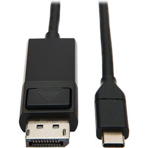 Tripp-Lite U444-006-DP-BE USB-C to DisplayPort Adapter Cable (M/M) - 3.1, Gen 1, Locking Connector, 4K @ 60 Hz, 4:4:4, Black, 6 ft. TrippLite