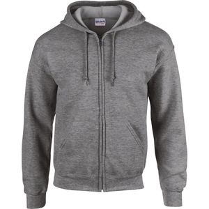 Gildan Heavy Blend™ Adult Full Zip Hooded Sweatshirt GI18600 - Graphite Heather - M