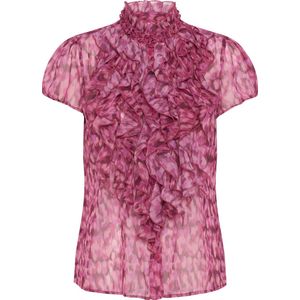 Saint Tropez LiljaSZ Crinkle SS Shirt Dames Blouse - Maat M