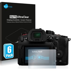 Savvies - Screenprotector voor Panasonic Lumix DC-GH6 - Folie Beschermfolie transparant (6 Stuks)