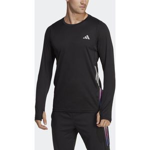 adidas Performance Run Icons 3-Stripes Longsleeve - Heren - Zwart - S