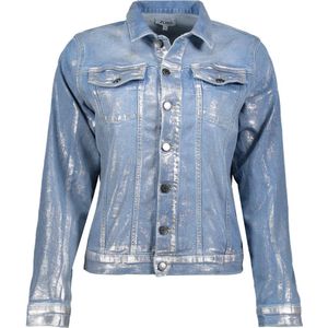 Zoso Jas Wendy Coated Jeans Jacket 242 0089 Light Denim Dames Maat - M