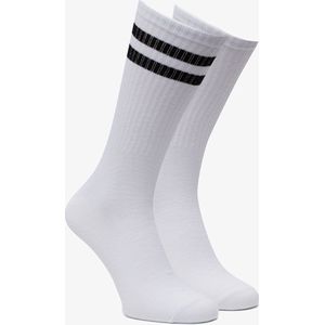 2 paar halfhoge sokken met strepen - Wit - Maat 47/49