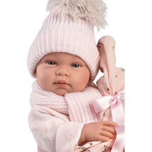 Llorens volvinyl babypop meisje Tina met kleding en speen 43 cm