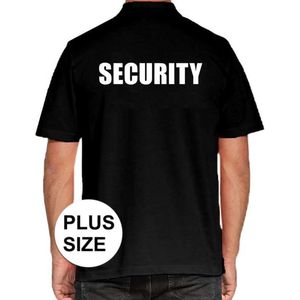 Security grote maten poloshirt zwart voor heren - beveiliger polo t-shirt XXXL