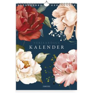 Fabrikten Verjaardagskalender - Romance - Kleurrijk/Donkerblauw - A4