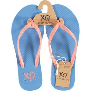 Xq Footwear Teenslippers Dames Polyester Blauw/oranje Maat 37