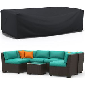 Afdekking voor Tuinmeubelen - 213x132x74 cm - Waterdicht - 600D Oxford Weefsel - Afdekhoes - UV Bestendig - Loungeset - Beschermhoes - Afdekzeil - Tuinset - Tuinmeubel - Zwart