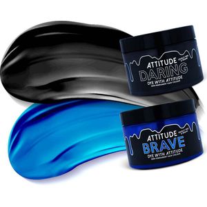Attitude Hair Dye - SYNTHWAVE Duo Semi permanente haarverf combi - Zwart/Blauw