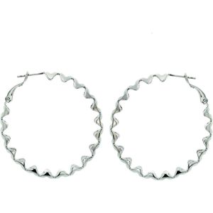 Behave Oorringen zilver-kleur 4cm