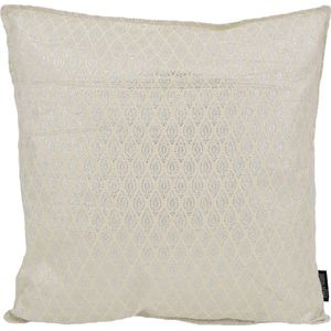 Hila Silver / White Kussenhoes | Polyester / Metallic | 45 x 45 cm