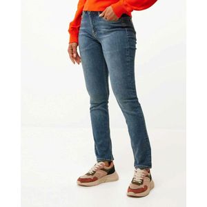 JENNA Mid Waist/ Slim Leg Jeans Dames - Classic Blauw - Maat 26