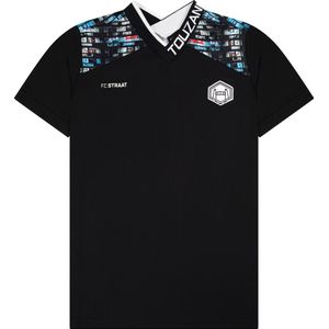 Touzani - T-shirt - La Mancha Panna Black (170-176) - Kind - Voetbalshirt - Sportshirt