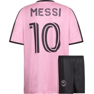 Miami Voetbaltenue Messi - Messi Tenue Thuis - Concept Kit - Voetbaltenue Kinderen - Shirt en Broekje - Jongens en Meisjes - Volwassenen - Heren en Dames-XL
