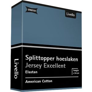 Livello Hoeslaken Splittopper Jersey Excellent Blue 250 gr 180x200 t/m 200x220