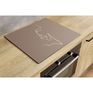 Inductiebeschermer - Lineface shape - 59x51 cm - Inductiebeschermer - Inductie Afdekplaat Kookplaat - Inductie Mat - Anti-Slip - Keuken Decoratie - Keuken Accessoires