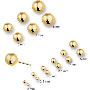 Quickjewels - 4009858 - Gouden bolletjes oorbellen - 2.5 mm