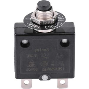 Stroomonderbreker 5 A 8 A 10 A 15 A 18 A 20 A 30 A optionele thermische resetschakelaar 125-250 V AC 50 V DC veiligheidsschakelaar met drukknop bescherming tegen overbelasting (8 ampère)