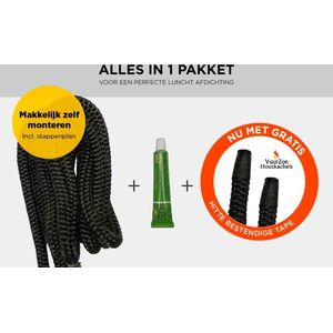 Kachelkoord - diameter 14mm - 2,5 meter - lijm 22ml - tape - glasvezel