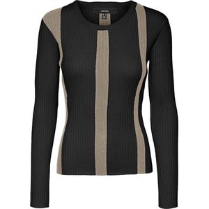 VERO MODA VMGOLD NEW RIB LS O-NECK PULLOVER Dames Trui - Maat L