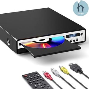 Thuys - DVD Speler met HDMI - DVD Speler Draagbaar - DVD Speler met HDMI Aansluiting - Haarscherpe Kwaliteit
