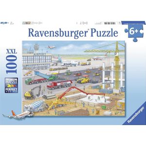 Ravensburger puzzel Bouwen op het vliegveld - legpuzzel - 100 stukjes