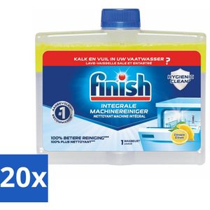 Finish - Integrale Machinereiniger - Hygienic Clean - Anti-Kalk & Anti-Vuil - Citroen - 250ml - Bulkverpakking - 20 stuks