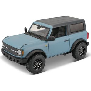 Maisto modelauto/speelgoedauto Ford Bronco Badlands - blauw - schaal 1:24/18 x 8 x 7 cm