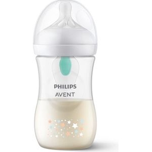 Philips Avent Natural Response Babyfles met Airfree-ventiel - Sterren - 1 Fles - 260ml - 1+ maanden - Snelheid 3-speen - SCY673/82