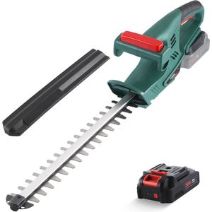 Accuheggenschaar 20V met 45 cm Snijmes en 2,0 Ah Lithium-ion Accu – Ideaal voor Hoge Heggen