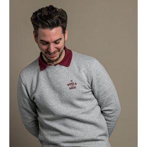Laurent Vergne - Heren - Sweater Ronde Hals - Grijs - 100% Organic Katoen - maat XL - Slim fit