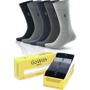 GoWith-5 paar-bamboe sokken-jurk sokken-hardloop sokken-naadloze sokken-cadeau sokken-maat 40-44