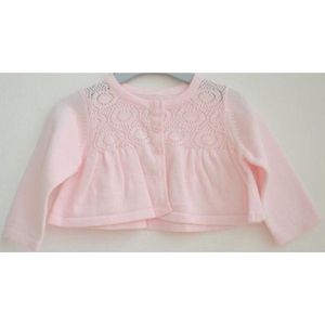 Roze cardigan / gilet - 6-9 maanden