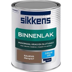 Sikkens Binnenlak - Verf - Zijdeglans - Mengkleur - RAL8025 - 1L